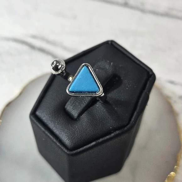 Simple Blue Arrow Adjustable Fashion Ring A42 - Picture 3 of 6